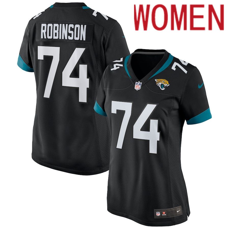 Women Jacksonville Jaguars 74 Cam Robinson Nike Black Game NFL Jersey